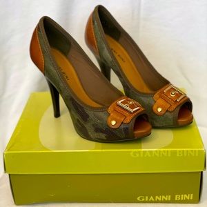 Gianni Bini Boulevard Camo high heels.